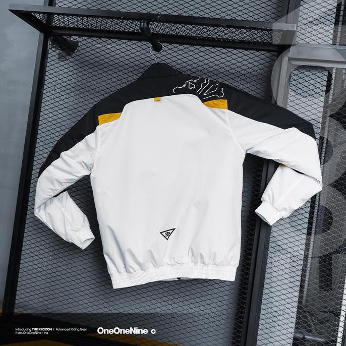 READY Oneonenine Ksr Jaket Racernine Reccon Black White Yellow Series - Jaket Sablon Bordir Motor Sp