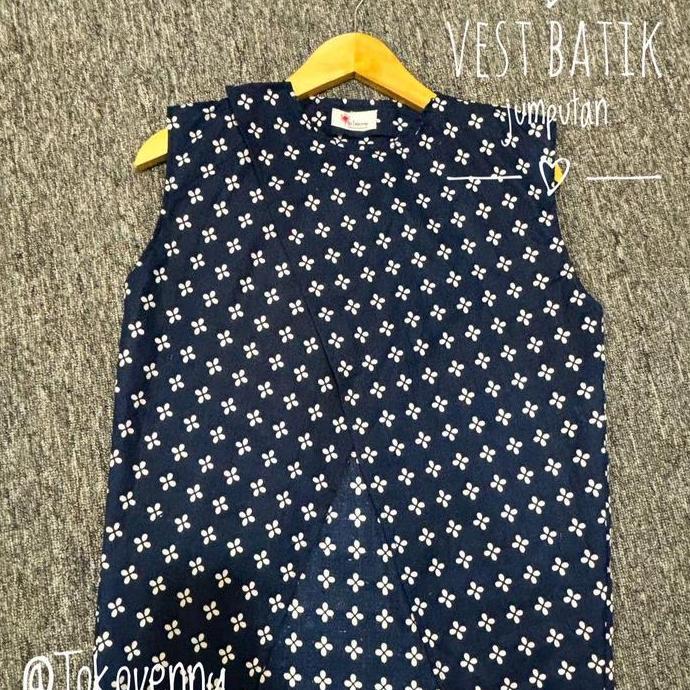 Vest batik wanita motif batik jumputan termurah kekinian Rompi