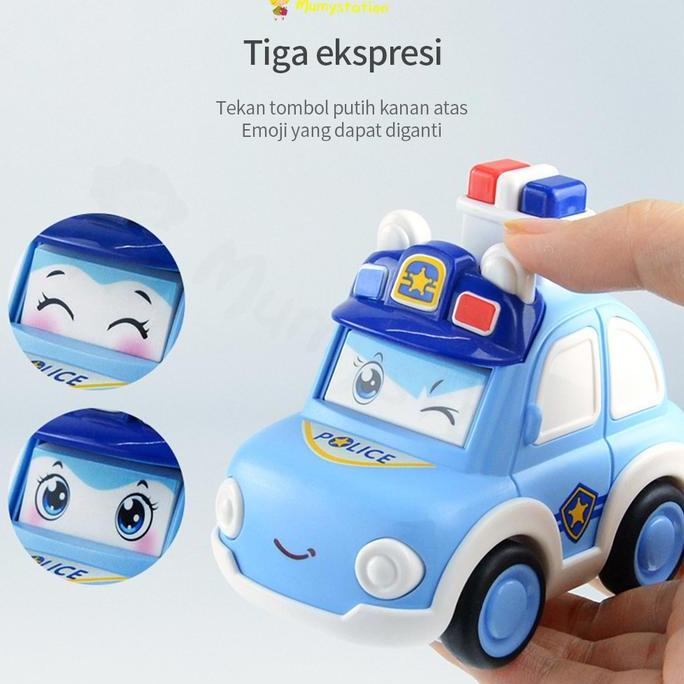 Whyyou- Mainan Mobil Mobilan Anak Bayi Bentuk Polisi Ambulans Truk Plastik Roda
