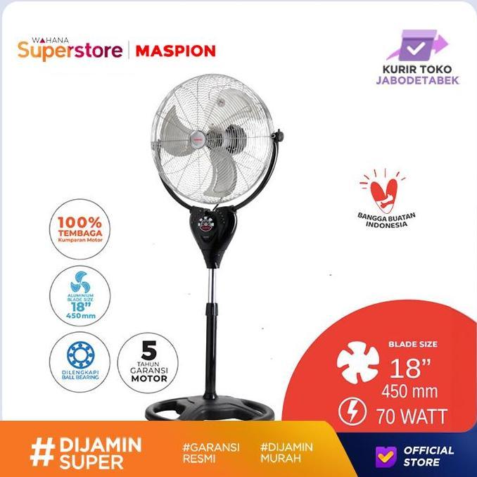 Maspion Kipas Angin Power Stand Fan 18 inch - PW1803RC | PW 1803 RC