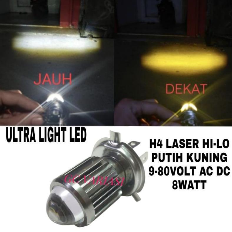 BIG PROMO LAMPU H4 DEPAN MOTOR VIXION VERZA OLD CB150R KLX/LAMPU LED H4 LASER VERZA OLD CB150R VIXIO