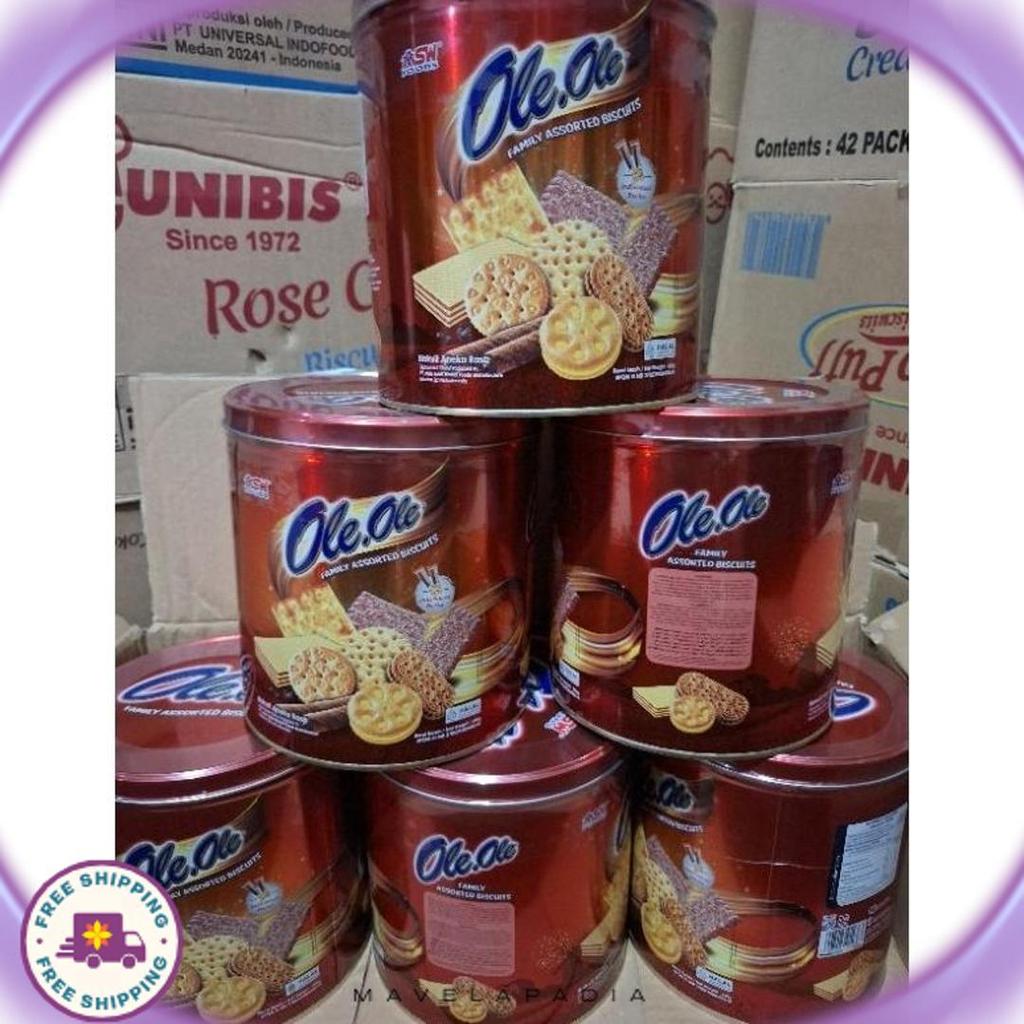 Diskon Roti Kaleng Ole Ole Bulat/ Biskuit Kaleng Lebaran Bulat