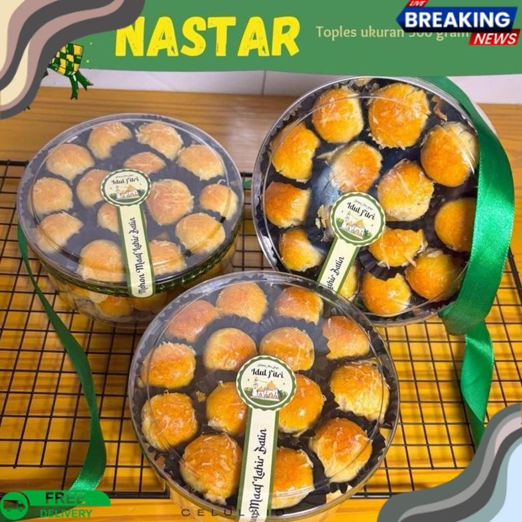 Berkualitas {500 Gram} Nastar - Kue Kering Nastar - Kue Lebaran Nanas Isian Nanas Toples 500 Gram