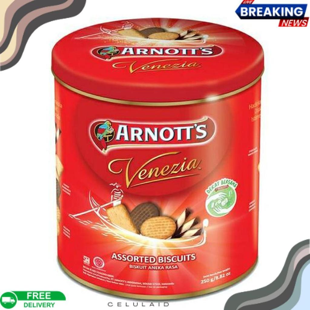 Cuci Gudang Arnott'S Venezia Assorted Biscuit Kaleng Kue Lebaran Kue Kering Kue Murah Kue Enak Parce