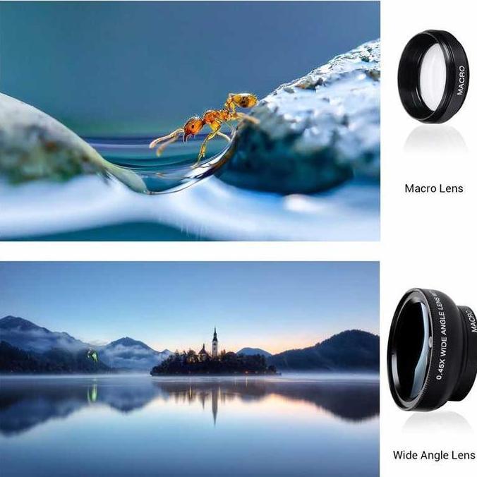 APEXEL Lensa Super Wide Angle Lens + Macro Smartphone