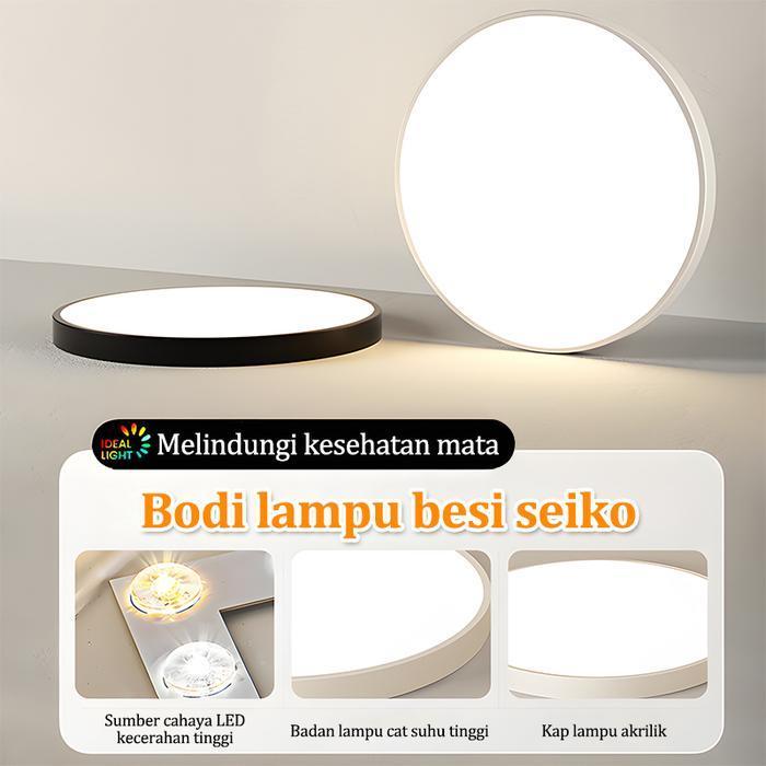 CODLampu Plafon Minimalis Modern Lorong Dekorasi Bulat Pvc 12/18/24/36 Watt 3 Warna Kecerahan Yang B