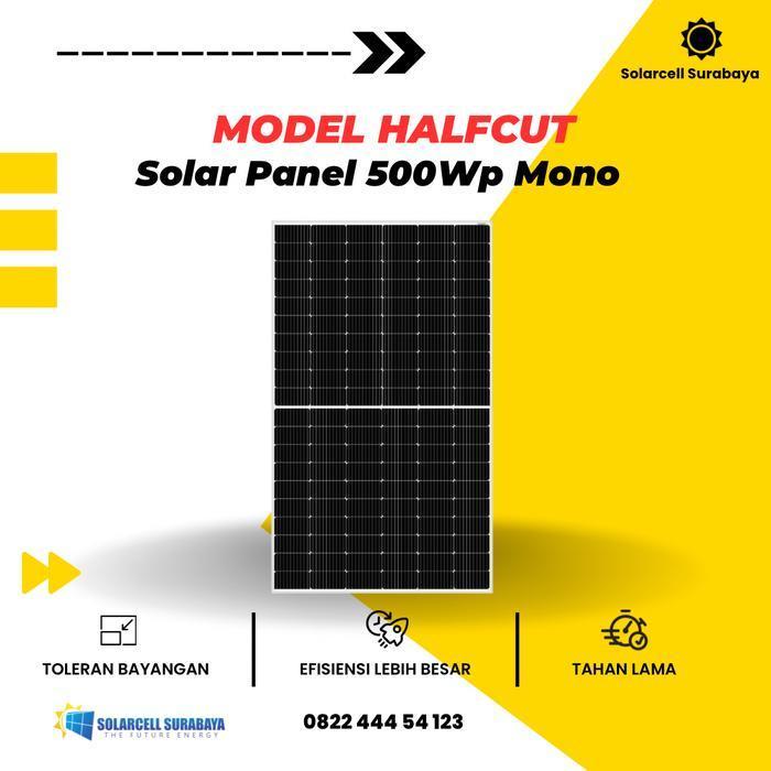 Panel Surya Solar Panel 500Wp Monocrystalline Halfcut Surabaya