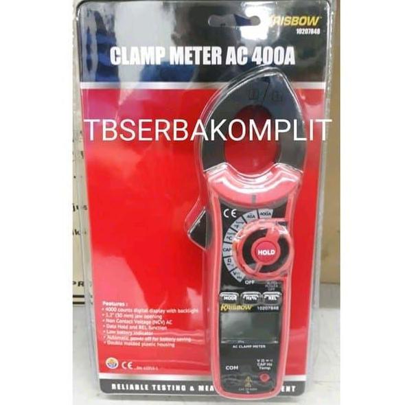 Krisbow Kw0600286 Digital Ac Clamp Ampere Meter 400A Tang Ampere Mini