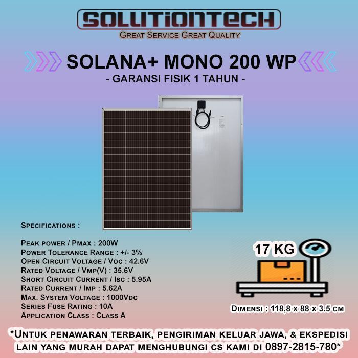 Solana Solar Panel Mono 200WP