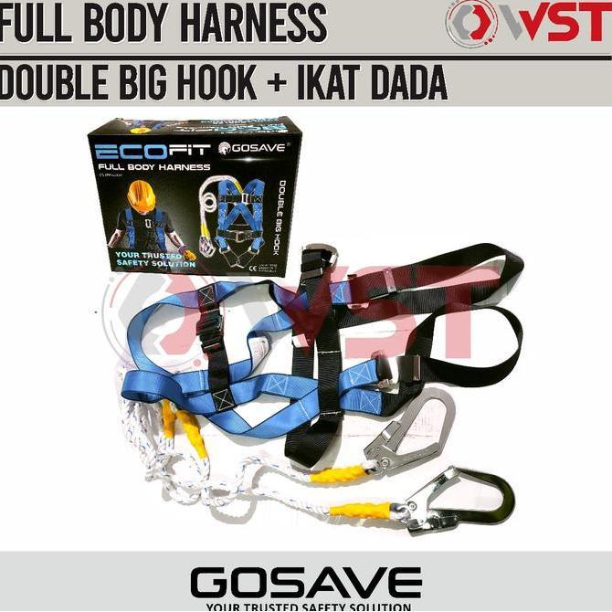 GOSAVE FULL BODY HARNESS DOUBLE HOOK ECOFIT