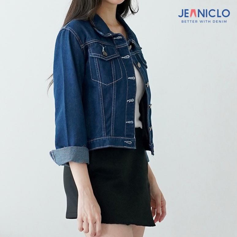 TERMURAH JEANICLO - JAKET JEANS JN503 | Jaket Denim Wanita Lengan Panjang Outer Jeans Long Sleeve Ja
