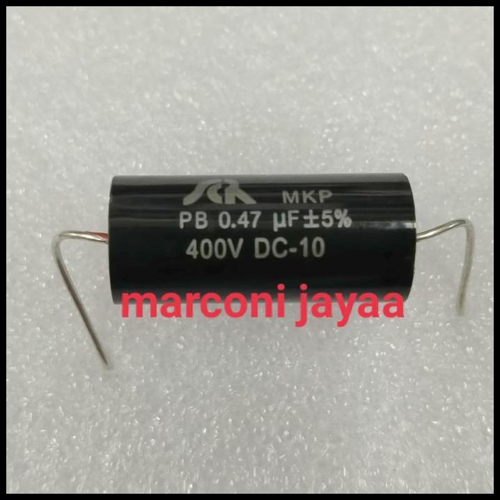 DISKON KAPASITOR MKP AXIAL 0,47UF 400VDC 
