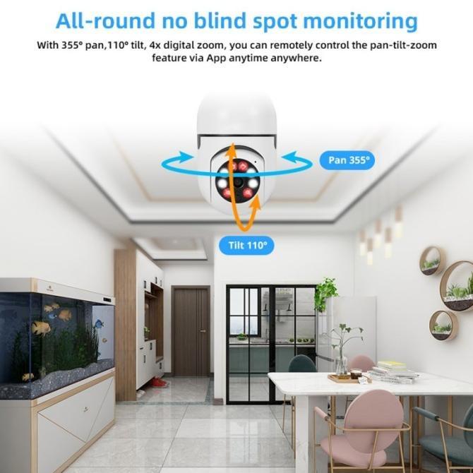 Ip Cctv Camera Wifi Panoramic Pro Ip Kamera Bohlam 360 Derajat Panorama Ysxlite- Cctv Bohlam
