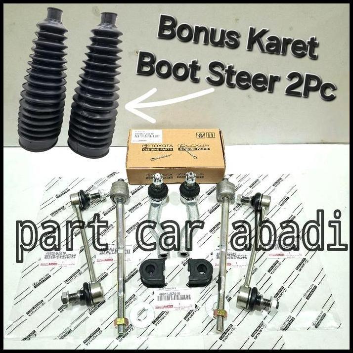 HOT DEAL PAKET KOMPLIT 8PC RACK END LONG TIE ROD LINK STABILIZER KARET TOYOTA AVANZA XENIA 2004 2005