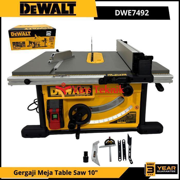DEWALT DWE7492 Mesin Gergaji Potong Kayu Meja Table Saw 10" 254MM DWE 7492