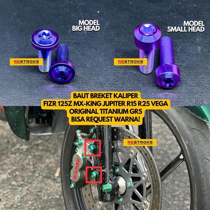 Set Baut Breket Set Baut Breket Kaliper R15 Paket F1Z R Fizr