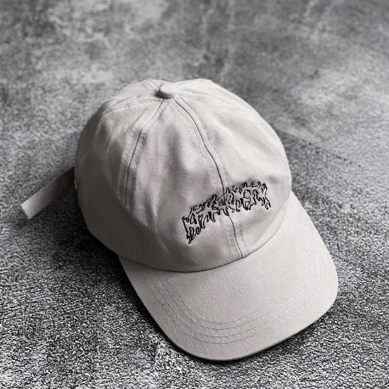 Topi Polo Bordir Cream / Polo Cap Bordir Cream