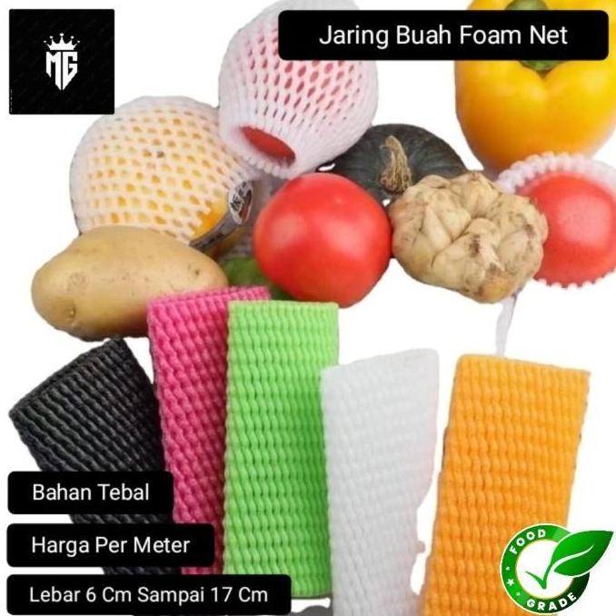 Jaring Buah Foam Net Busa Warna Polynet Pembungkus Apel Jeruk Pir