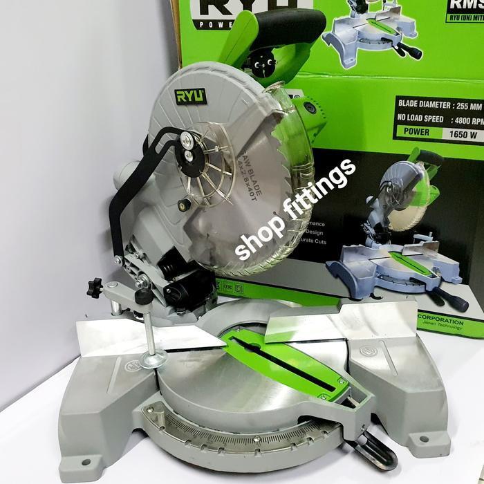 Ryu RMS 255 Mesin Potong Alumunium Kayu Mitre Saw 10" Miter Saw 10inch