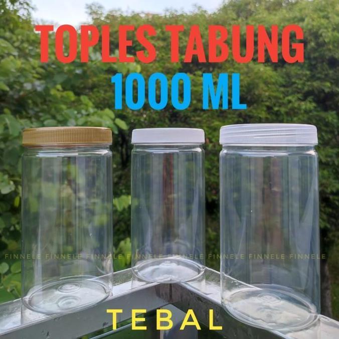 Toples Plastik 1 Liter - Toples Tabung 1 Liter - Toples Kue Snack