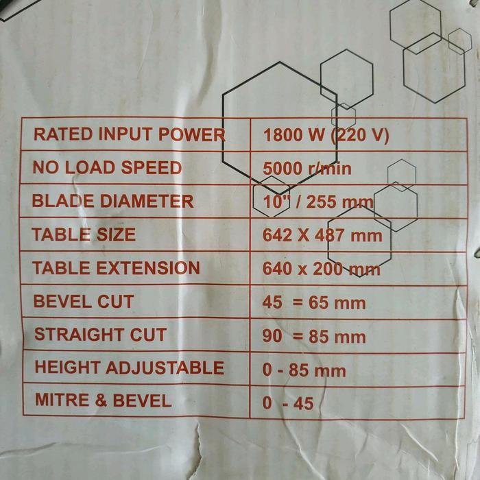 Mesin Gergaji Kayu Meja Tablesaw Table Circular Saw 10" inch NRT-PRO