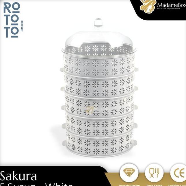 Rototo Tudung Saji Susun Wadah Penyimpanan Makanan Estetik Hienis Wadah Penutup Food Ra Storage Saku