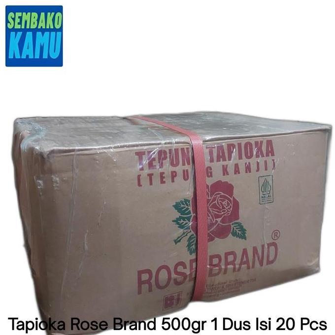 TEPUNG TAPIOKA ROSE BRAND 500 GR - 1 DUS ISI 20 PCS