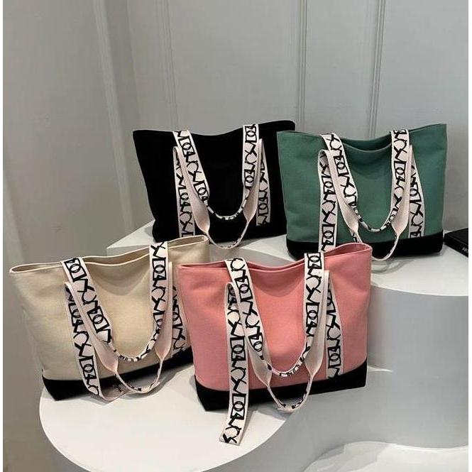 Tas Tote Bag Kanvas Kerja Tote Bag Kuliah Tas Wanita T11568