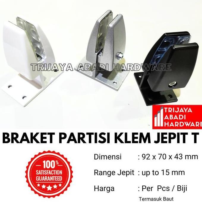 TERBARU BRAKET PARTISI T MEJA KANTOR KLEM JEPIT KACA AKRILIK KAYU BATAS RUANG