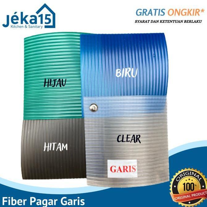 TERBARU FIBER PENUTUP PAGAR TEBAL MOTIF GARIS / FIBER PAGAR PLASTIK METERAN PAGAR