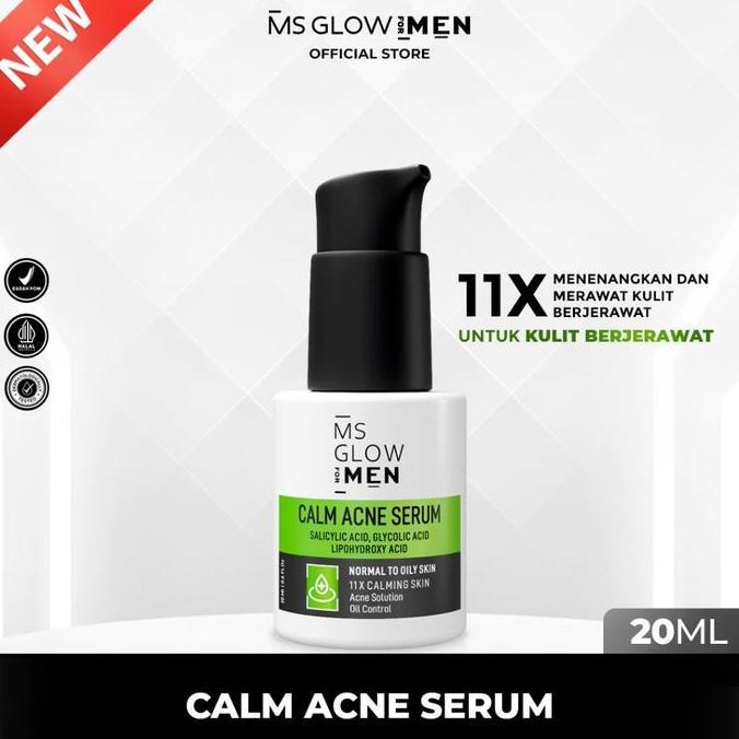New Series Ms Glow For Men Serum Wajah Pria Jerawat Normal Skin Barrier MsGlow