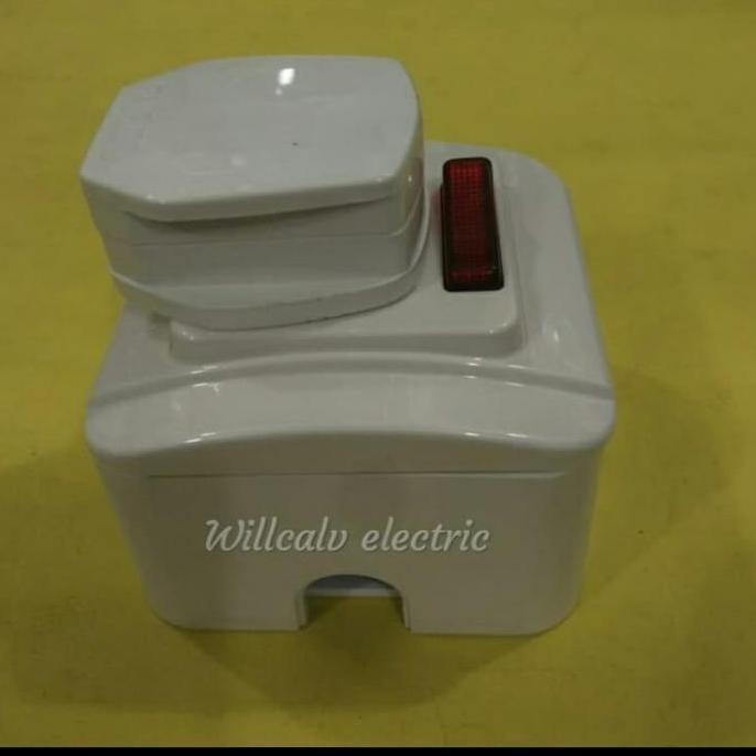 STOP KONTAK AC SET BROCO OUTBOW TEMPEL TEMBOK PUTIH READY