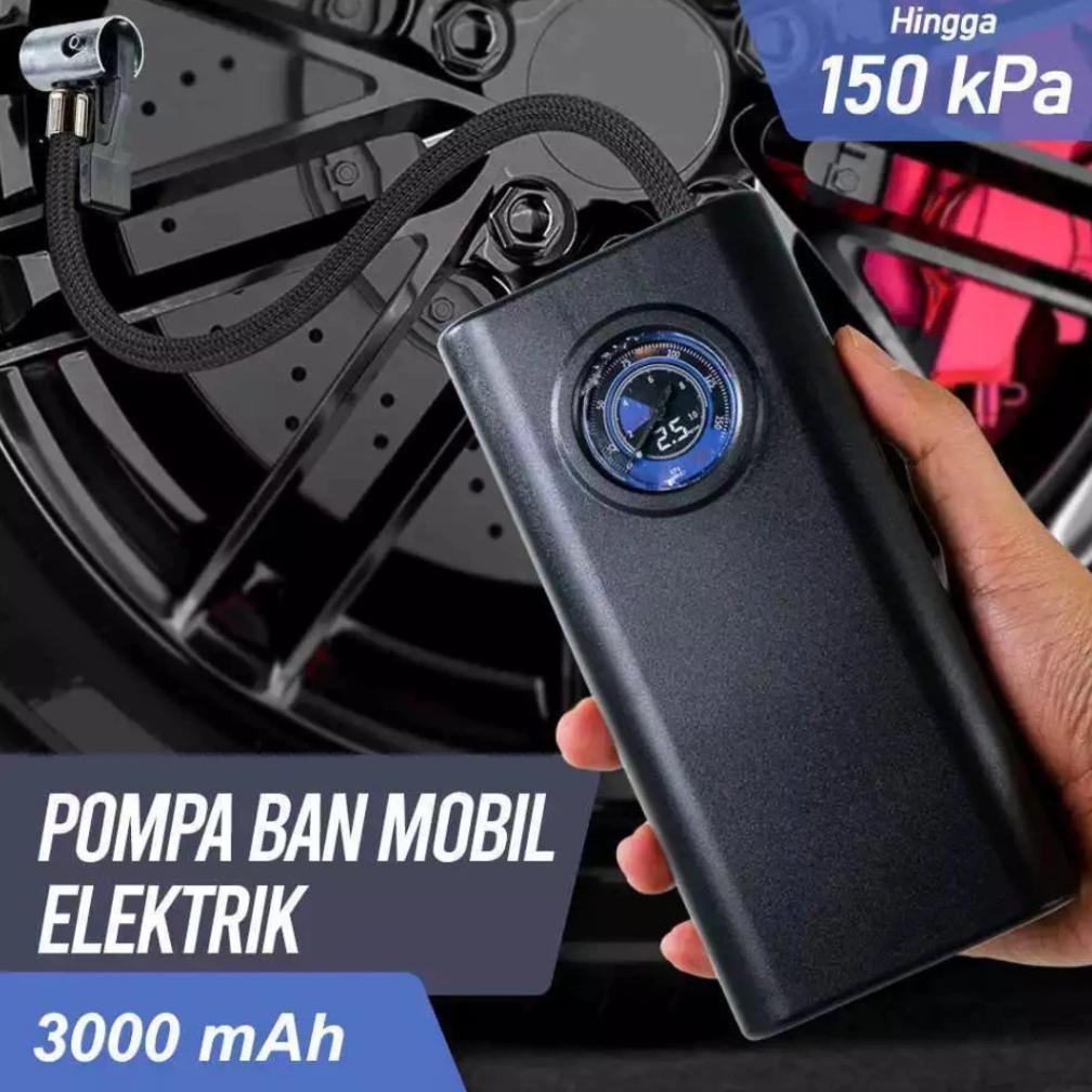BIG PROMO Pompa Ban Elektrik Portable Motor & Mobil & Sepeda & Bola Digital USB