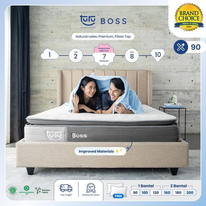 Kasur Pocket Spring Bed TURU BOSS ukuran 90x200 (Single) FREE BANTAL