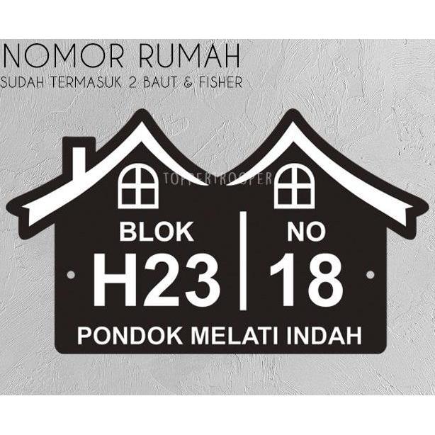 TERBARU CUSTOM NOMOR RUMAH UV PRINT LASER CUT AKRILIK NOMER RUMAH ABSTRAK MODERN 3. NOMOR RUMAH BAHA