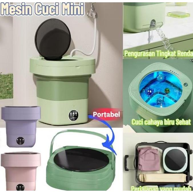 Mesin Cuci Mini Dengan Pengering Kecil Lipat Mesin Cuci Portable Ringan Mesin Cuci Binatu Perjalanan