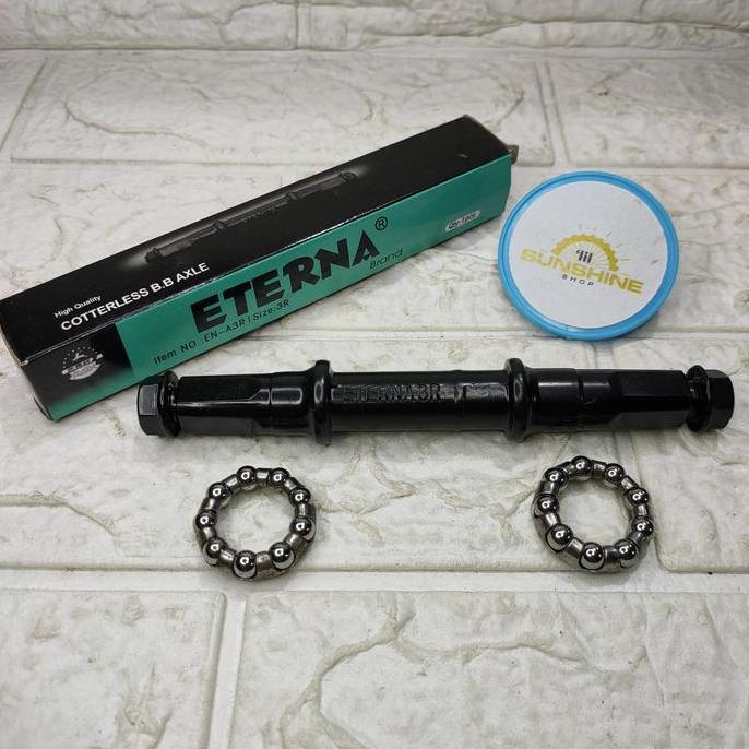 As Tengah BB Kotak Axle Mur Samping ETERNA 3R Crank Gear Piringan Sepeda MTB Federal Lipat Seli CTB
