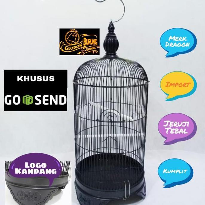 DISKON SPESIAL - Dragon Sangkar Besi Import Kandang Capsul Burung Lovebird Parkit Kenari 56cm x 33cm