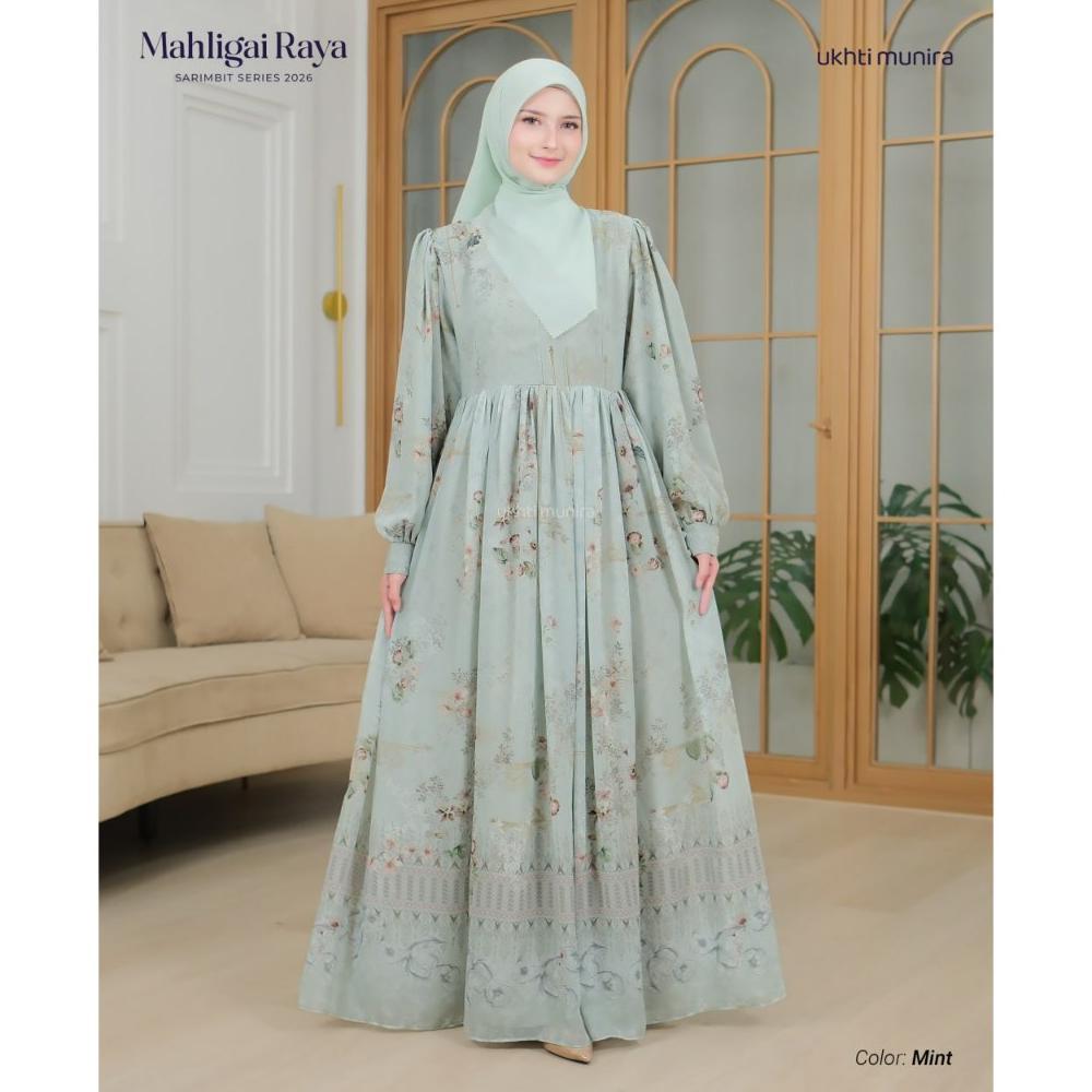 IRFANIAGALLERY UKHTI MUNIRA - MAHLIGAI RAYA BAJU GAMIS ABAYA KOKO SARIMBIT KELUARGA MUSLIM COUPLE SE