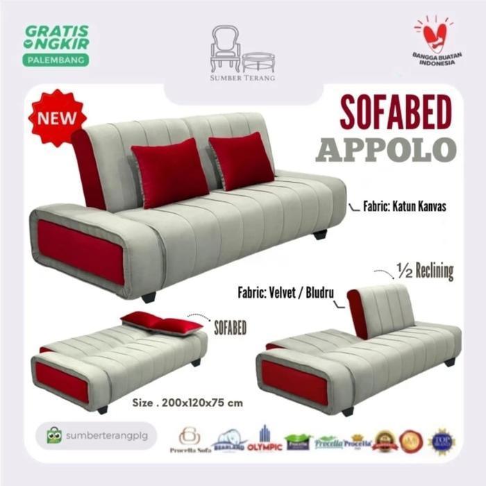 Sofa Bed Procella Appolo Sofabed Minimalis Kursi Tamu Sofa Retro Lipat