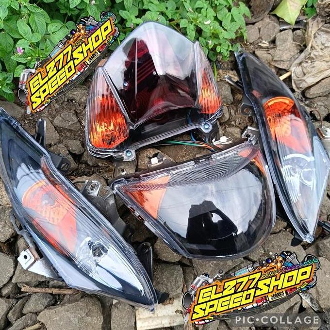 IKFOICI REFLEKTOR HEADLAMP LAMPU DEPAN MIO J CUSTOM LAMPU SEN SEIN RITING MIO J CUSTOM SMOKE OREN ST