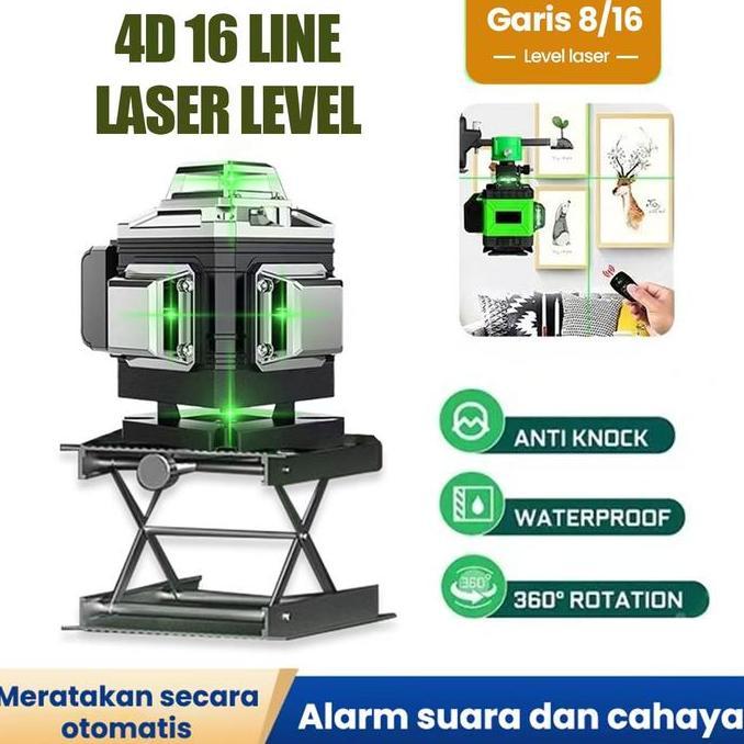 VATGUVOH Laser Bangunan Alat Perata Laser 8/16 line 4d digital meteranLaser Laser Sinar Hijau dengan