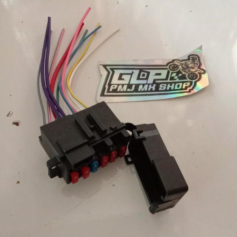 Rumah / Box Sekring Sikring / Fuse Box Tancap Motor Honda BEAT FI POP ESP VARIO 125 dengan 10 KABEL