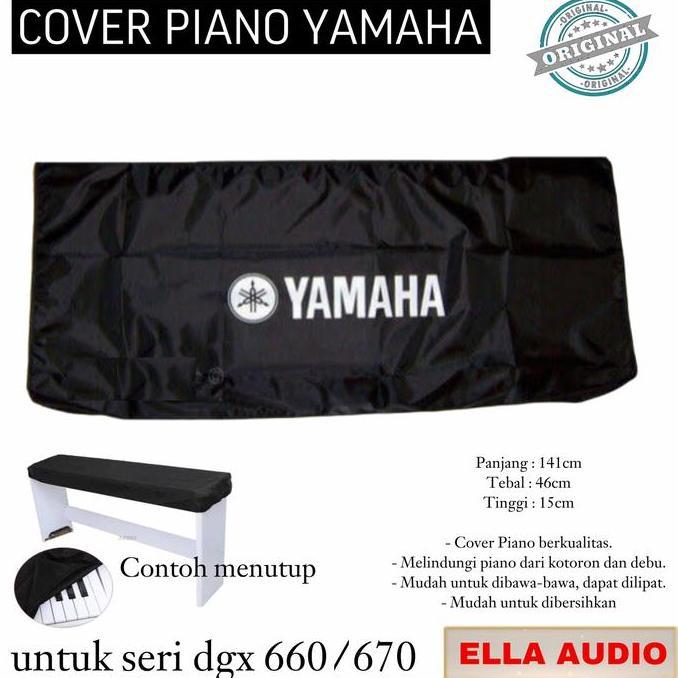 TERBARU COVER YAMAHA PIANO 660/670 DGX PIANO ELEKTRIK BLACK