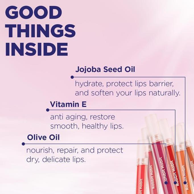 PRODUK FAVORIT - Rabbit Habit Velveteen Matte Lip Cream Natural Matte Finish, Smudge-Proof, Vegan & 