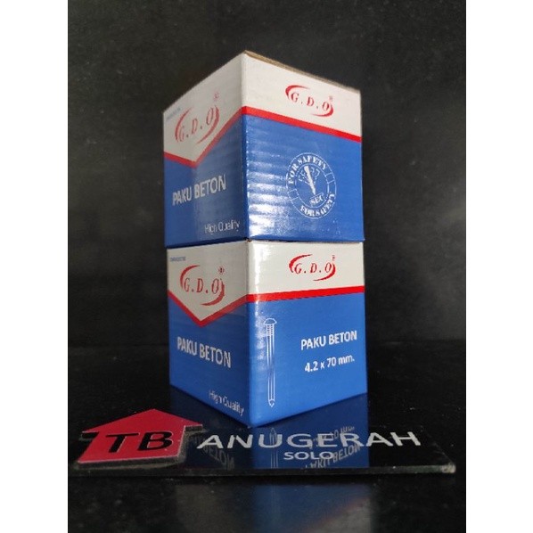 Paku Beton Gdo 7Cm (1 Dus) Paku Beton Hitam G.D.O