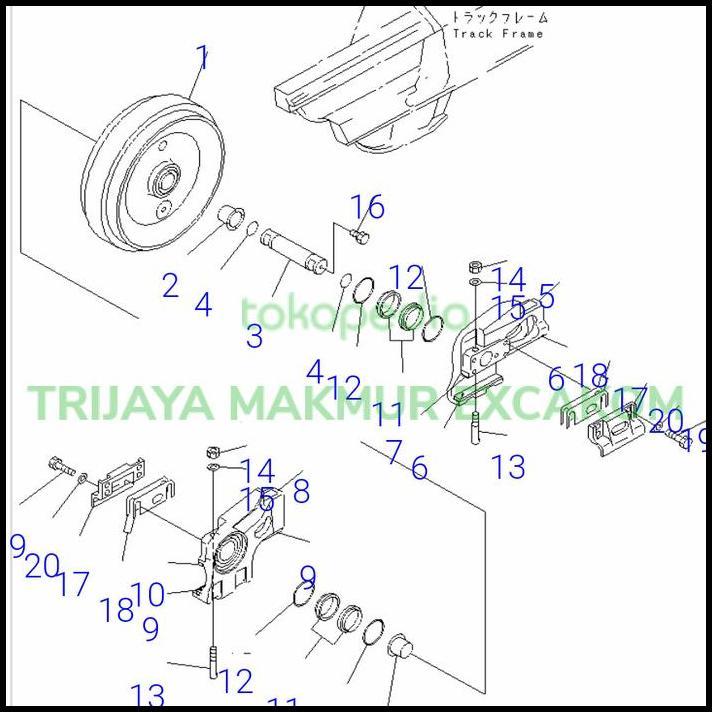 DISKON COVER IDLER KOMATSU D85ESS-2 D60 D65 D70 14X-30-12223/12222/12224 