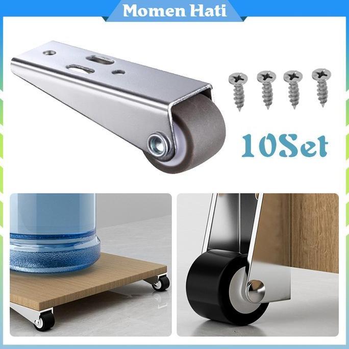MAQIMUD 10Set Roda Bawah Pintu Sliding Universal / Penyangga Rel Bawah Pintu / Katrol Penyangga Pint