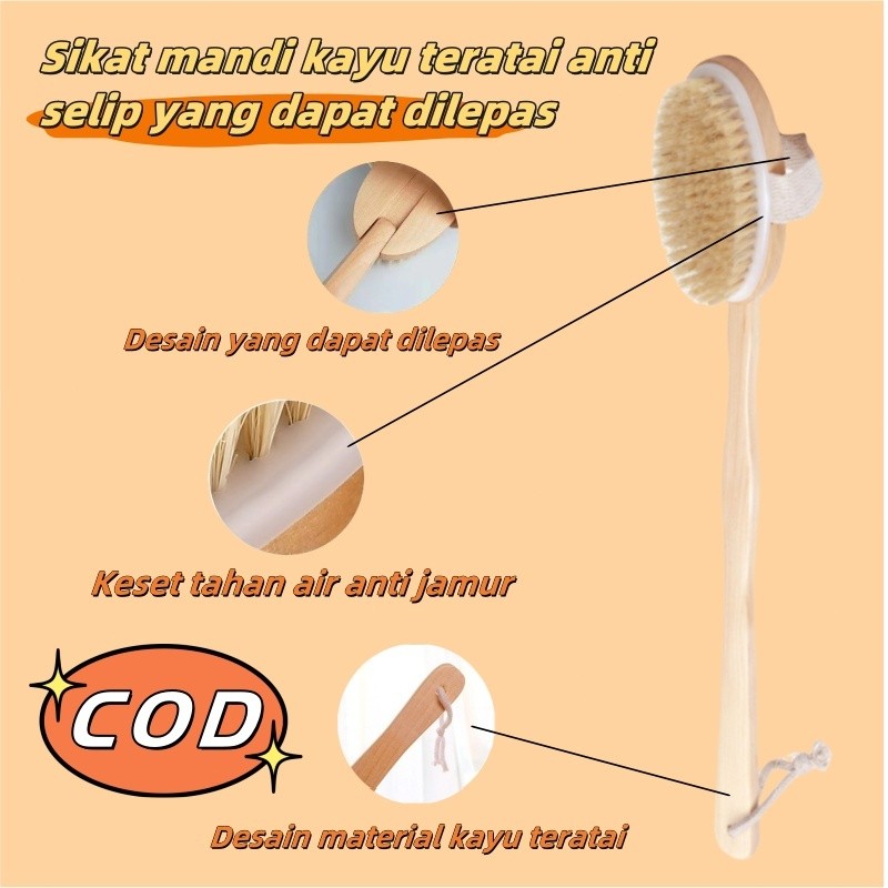 Sikat Punggung Untukmandi Sikat Mandi Gosok Punggung Mandi Lembut Gosok Punggung Kamar Mandi