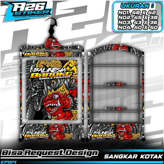 SALE - Stiker Decal Sangkar Burung kotak, kosan, koper, Kacer, Pleci, Cucak Ijo, Barong